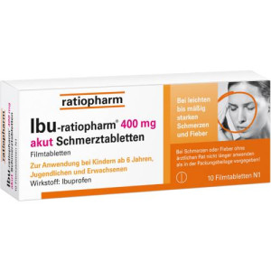 Produktbild von IBU-RATIOPHARM 400 mg akut Schmerztbl.Filmtabl.