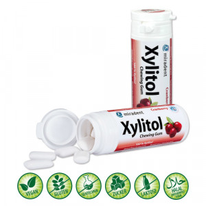 MIRADENT Xylitol Chewing Gum Cranberry MIRADENT Xylitol Chewing Gum Cranberry
