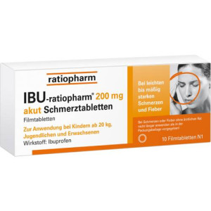 Produktbild von IBU-RATIOPHARM 200 mg akut Schmerztbl.Filmtabl.