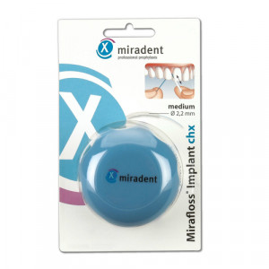MIRADENT Zahnseide Mirafloss Implant CHX medium MIRADENT Zahnseide Mirafloss Implant CHX medium