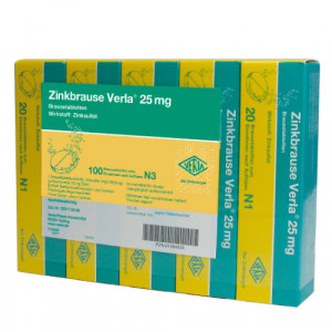Produktbild von ZINKBRAUSE Verla 25 mg Brausetabletten