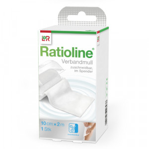 RATIOLINE acute Verbandmull 10 cmx2 m gerollt RATIOLINE acute Verbandmull 10 cmx2 m gerollt