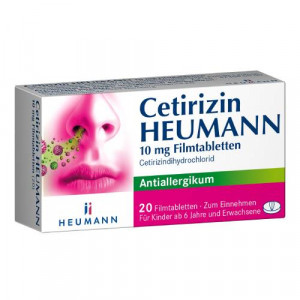 Produktbild von CETIRIZIN Heumann 10 mg Filmtabletten