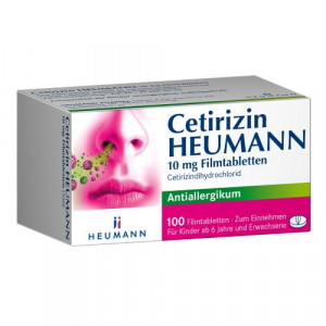 Produktbild von CETIRIZIN Heumann 10 mg Filmtabletten