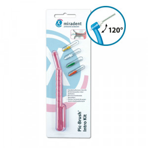 Produktbild von MIRADENT Interd.Pic-Brush Intro Kit 1H+4B.tra.pink