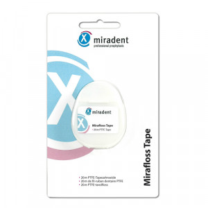 MIRADENT Zahnseide Mirafloss Tape teflonbeschicht. MIRADENT Zahnseide Mirafloss Tape teflonbeschicht.