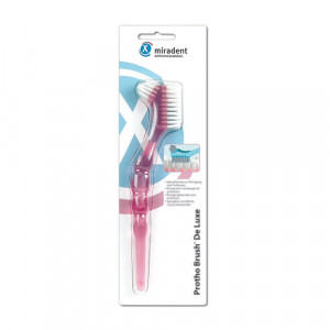 Produktbild von MIRADENT Prothesenbürste Protho Brush pink trans.