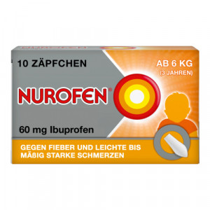 Produktbild von NUROFEN Junior 60 mg Zäpfchen