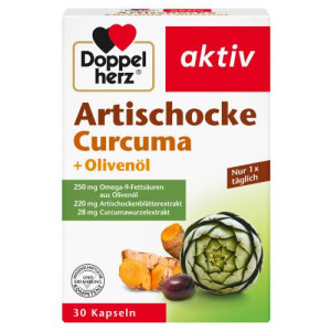 Produktbild von DOPPELHERZ Artischocke Curcuma+Olivenöl Kapseln