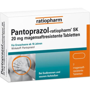 Produktbild von PANTOPRAZOL-ratiopharm SK 20 mg magensaftres.Tabl.