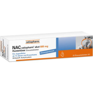 Produktbild von NAC-ratiopharm akut 600 mg Hustenlöser Brausetabl.