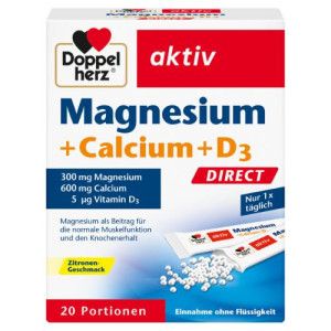 Produktbild von DOPPELHERZ Magnesium+Calcium+D3 DIRECT Pellets