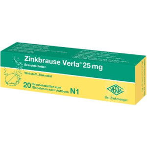 Produktbild von ZINKBRAUSE Verla 25 mg Brausetabletten