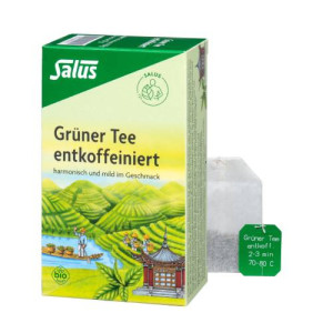 GRÜNER TEE entkoffeiniert Bio Salus Filterbeutel GRÜNER TEE entkoffeiniert Bio Salus Filterbeutel