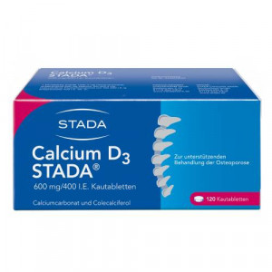 CALCIUM D3 STADA 600 mg/400 I.E. Kautabletten CALCIUM D3 STADA 600 mg/400 I.E. Kautabletten