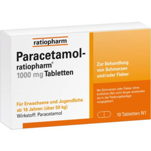 PARACETAMOL-ratiopharm 1.000 mg Tabletten PARACETAMOL-ratiopharm 1.000 mg Tabletten