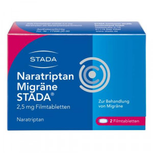 Produktbild von NARATRIPTAN Migräne STADA 2,5 mg Filmtabletten