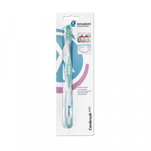 Produktbild von MIRADENT Carebrush Zahnbürste weiß/grün