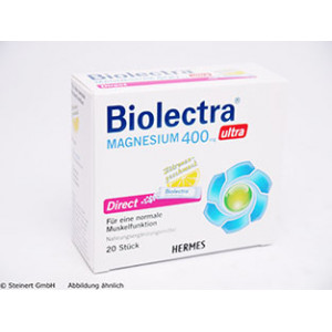 Produktbild von BIOLECTRA Magnesium 400 mg ultra Direct Zitrone