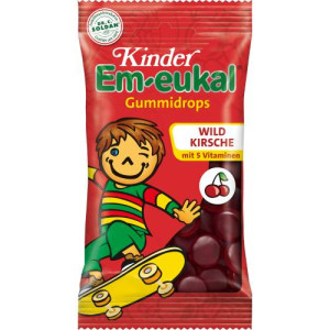 EM-EUKAL Kinder Gummidrops Wildkirsche zuckerhalt. EM-EUKAL Kinder Gummidrops Wildkirsche zuckerhalt.