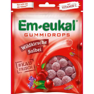 EM-EUKAL Gummidrops Wildkirsche-Salbei zuckerhalt. EM-EUKAL Gummidrops Wildkirsche-Salbei zuckerhalt.