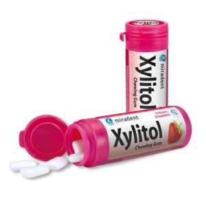MIRADENT Xylitol Kaugummi Erdbeere MIRADENT Xylitol Kaugummi Erdbeere