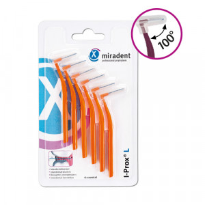 MIRADENT Interdentalbürste I-Prox L 0,8 mm orange MIRADENT Interdentalbürste I-Prox L 0,8 mm orange