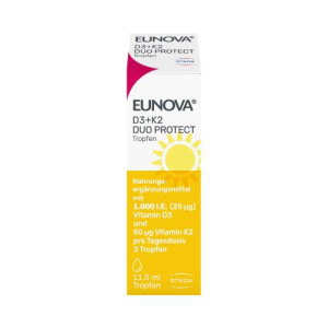 EUNOVA DuoProtect D3+K2 1000 I.E./50 μg Tropfen EUNOVA DuoProtect D3+K2 1000 I.E./50 μg Tropfen