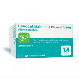 LEVOCETIRIZIN-1A Pharma 5 mg Filmtabletten LEVOCETIRIZIN-1A Pharma 5 mg Filmtabletten