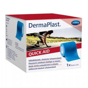 Produktbild von DERMAPLAST Quick Aid Schaumverb.6 cmx2 m blau