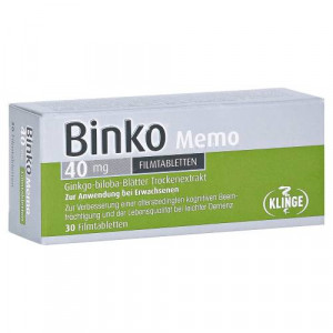 Produktbild von BINKO Memo 40 mg Filmtabletten