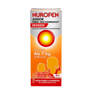 NUROFEN Junior Fieber-u.Schmerzsaft Erdbe.40 mg/ml NUROFEN Junior Fieber-u.Schmerzsaft Erdbe.40 mg/ml