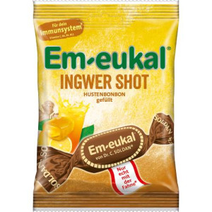 EM-EUKAL Bonbons Ingwer Shot gefüllt zuckerhaltig EM-EUKAL Bonbons Ingwer Shot gefüllt zuckerhaltig
