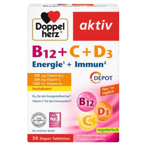 DOPPELHERZ B12+C+D3 Depot aktiv Tabletten DOPPELHERZ B12+C+D3 Depot aktiv Tabletten