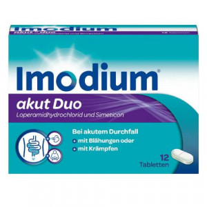 Produktbild von IMODIUM akut Duo 2 mg/125 mg Tabletten